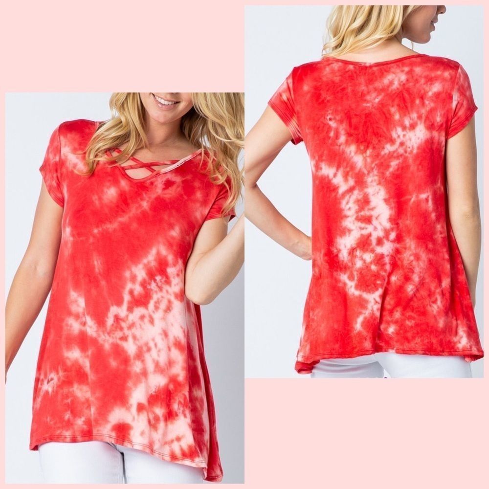 Coral TIE-DYE Tee